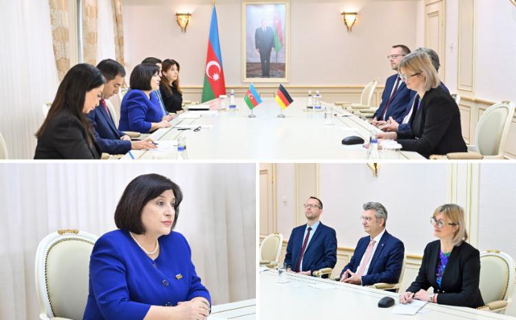 Sahiba Gafarova Meets Inbound German Ambassador to Azerbaijan 