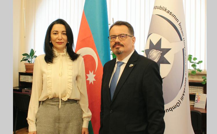 Ombudsman Avropa İttifaqının Azərbaycandakı nümayəndəliyinin rəhbərini qəbul edib 