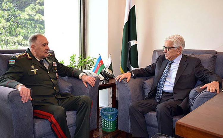 The Chief of the General Staff of the Azerbaijan Army met with the Federal Minister for Defence of Pakistan 