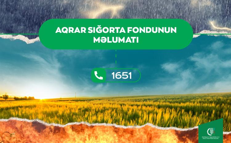 Aqrar Sığorta Fondu: Güclü leysan və qasırğa nəticəsində sığortalı fermerlərə dəymiş zərər ödəniləcək 