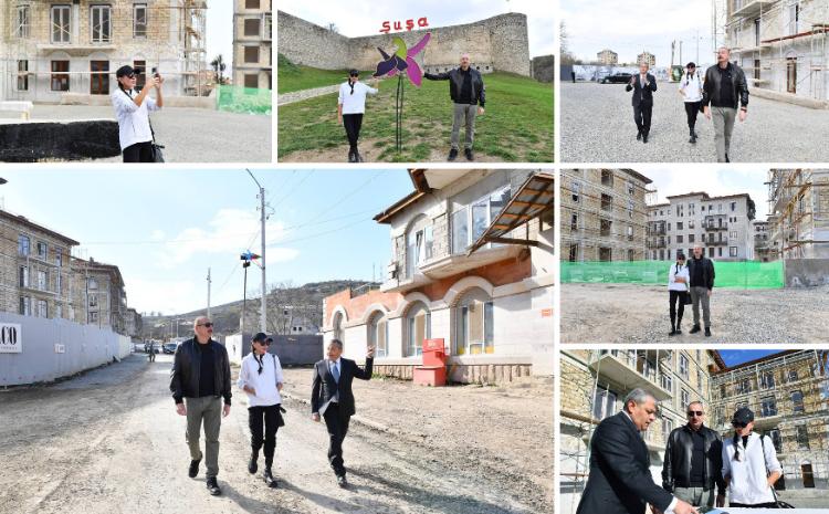 Azərbaycan Prezidenti İlham Əliyev və birinci xanım Mehriban Əliyeva Şuşaya səfər ediblər 
