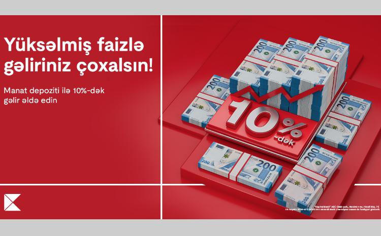 Kapital Bank has increased its deposit rate to 10% 