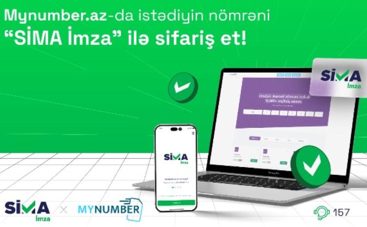Заказывайте номер на Mynumber.az с помощью SİMA İmza 