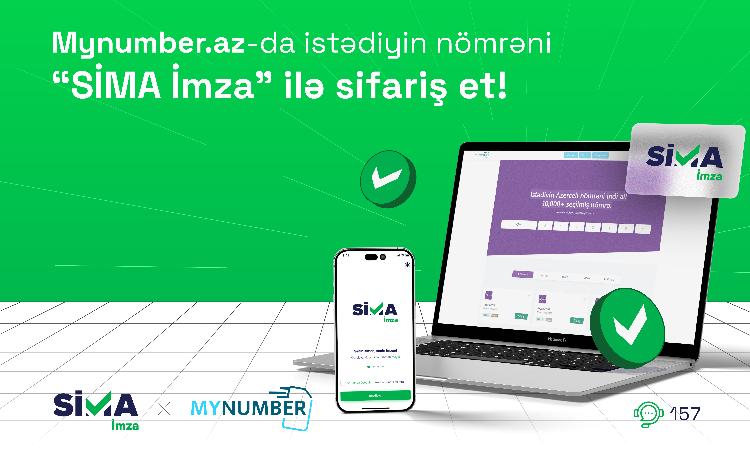 Order your number on Mynumber.az with “SİMA İmza”! 