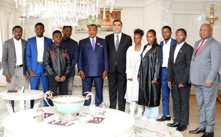 President of Republic of Congo meets with Congolese students studying at BHOS 