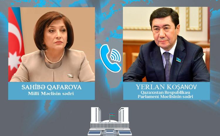 Azerbaijani, Kazakh parliament speakers talk over phone 