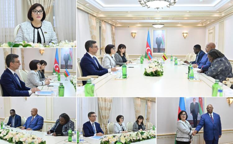 Speaker of Milli Majlis Sahiba Gafarova Meets with Speaker of National Assembly of Zimbabwe 