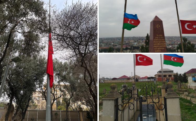 Türkiyənin Azərbaycandakı səfirliyində bayraqlar endirildi 