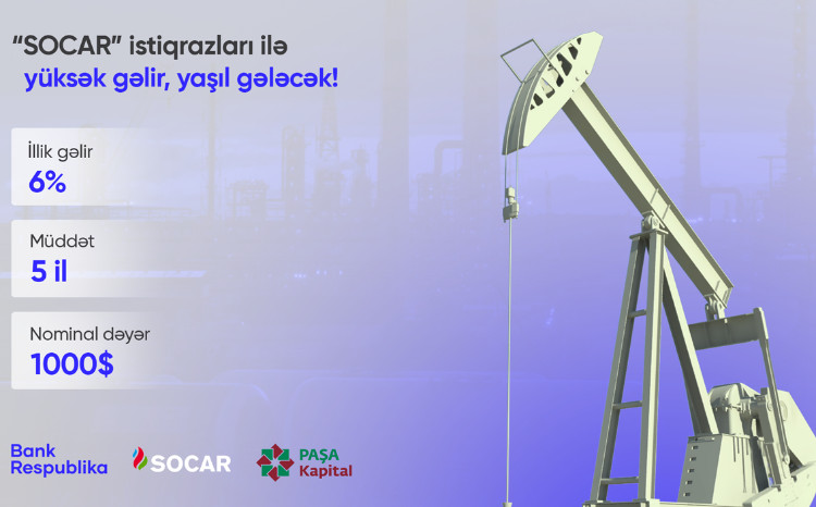 "Зеленые" облигации SOCAR можно будет заказат через приложение Mobil Şöbə 