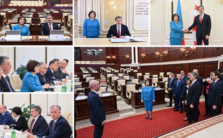 Speaker of Milli Majlis Sahiba Gafarova Meets with President of Georgia 
