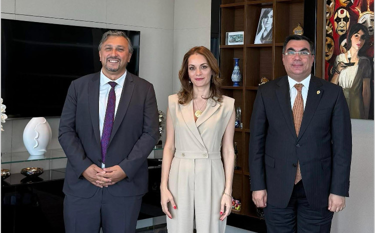 The Vice President of SOCAR, Honorable Mrs. Ziba Mustafayeva, received the Rector of Koç University, Metin Sitti 