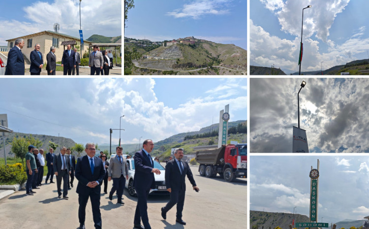 Daşkəsən şəhərində LED lampalı müasir işıq dirəkləri quraşdırılır 