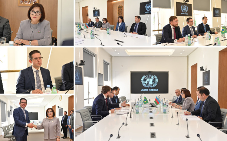 Speaker of Milli Majlis Sahiba Gafarova Meets Speaker of Chamber of Deputies of Brazil 