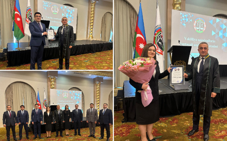 Vəkillər Kollegiyası yeni hakim təyin olunan vəkilləri təltif edib 