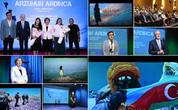 Alpinist Elmira Aslanovanın zirvə yolunu əks etdirən sənədli film nümayiş olundu 