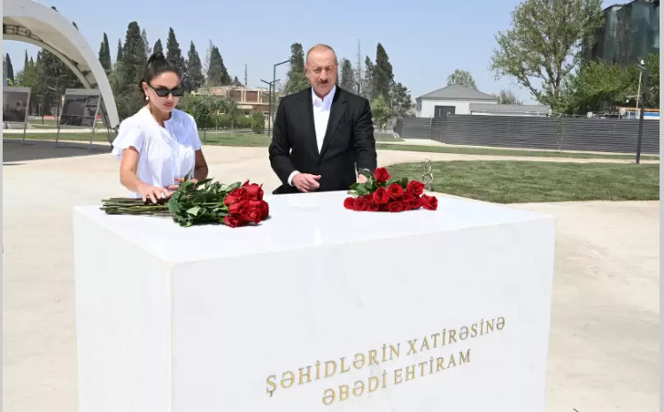 Prezident və xanımı Gәncә Memorial Kompleksində görülən işlərlə tanış olub 