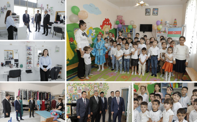 İsmayıllıda özünüməşğulluq proqramı üzrə qurulmuş təsərrüfatlara və günərzi qayğı mərkəzinə baxış olub 