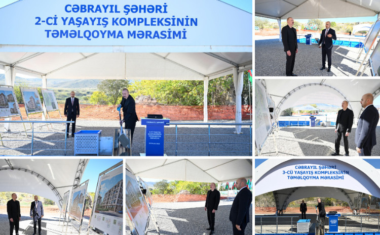 Foundation stone laid for second and third residential complexes in Jabrayil city 