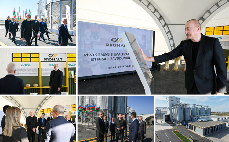 İmişlidə “Promalt” MMC-nin arpa emalı müəssisəsi istifadəyə verilib 