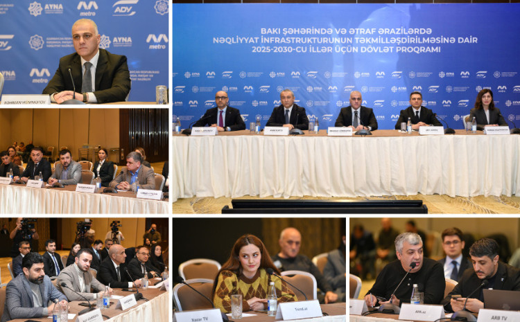 Bakıda nəqliyyat infrastrukturunun inkişafı ilə bağlı 2025-ci il üzrə dəyirmi masa keçirilib 