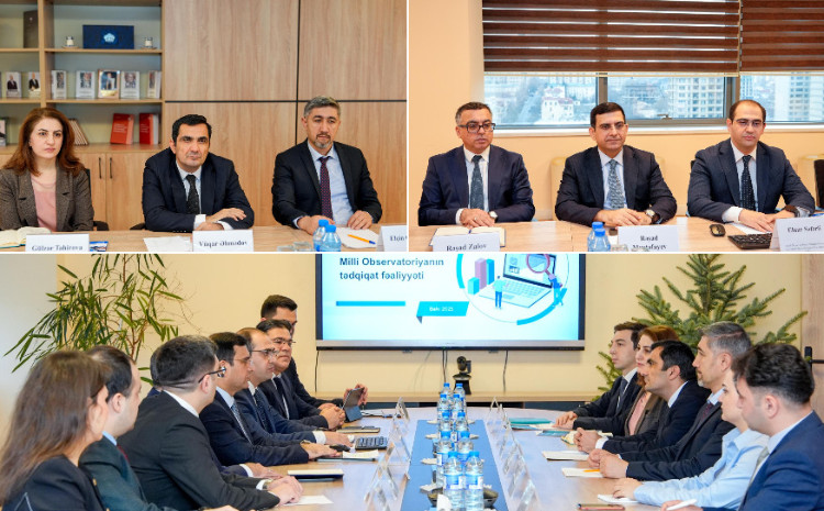 Mərkəzi Bankın nümayəndələri ilə görüşdə birgə təhlil və tədqiqat layihələrinin icrasına dair fikir mübadiləsi aparılıb 