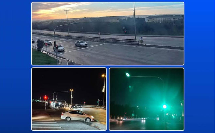 Zığ şosesində yol hərəkətində dəyişiklik edilərək yeni svetoforlar quraşdırıldı 