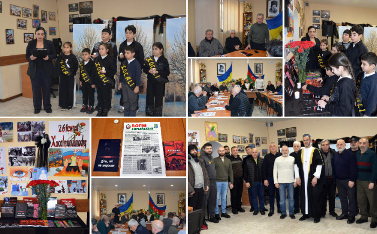 Dneprdə yaşayan azərbaycanlılar Xocalı qurbanlarını anıblar 