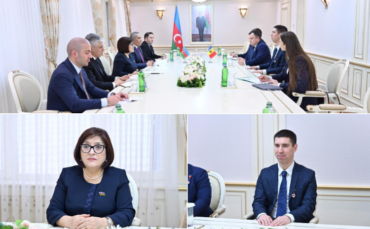 Speaker of Milli Majlis Sahiba Gafarova Meets with Deputy Prime Minister of Moldova Mihai Popșoi 