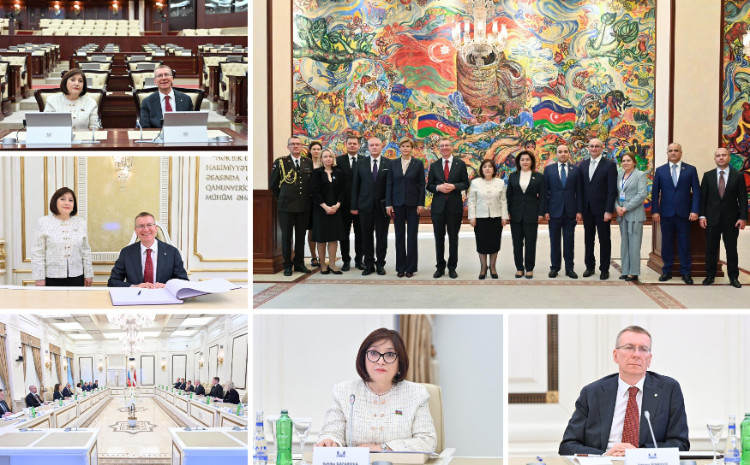 Спикер Милли Меджлиса Сагиба Гафарова встретилась с Президентом Латвийской Республики Эдгарсом Ринкевичсом 