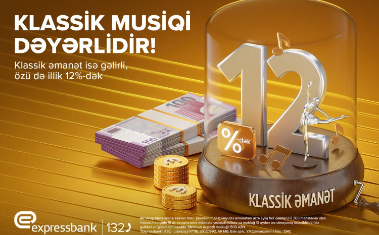 Bu bank pulunuza illik 12 faiz gəlir təklif edir 