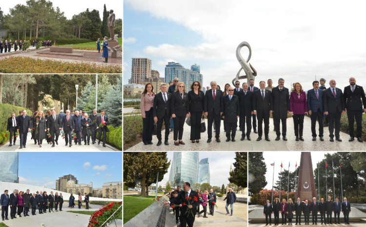 Türkiyə və Şimali Kipr parlament nümayəndə heyətləri Fəxri xiyabanı, Zəfər parkını və Türk şəhidliyini ziyarət ediblər 