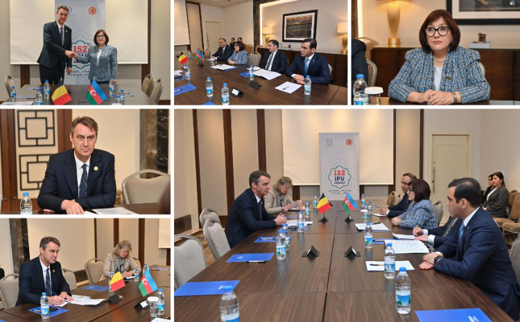 Спикер Милли Меджлиса Сагиба Гафарова встретилась с председателем Сената Федеральной Ассамблеи Королевства Бельгия 